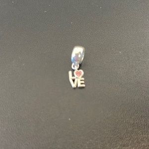 Pandora love charm with pink heart